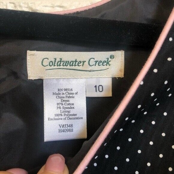 Coldwater‎ Creek Polk dot embroidered scallop edge - Picture 5 of 6